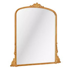 Specchio da parete decorativo in metallo ad arco 23" x 29.5" - Finitura oro antico