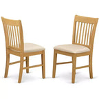 Sedia da pranzo imbottita con struttura in legno massiccio, set da 2