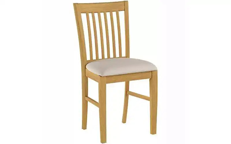 Sedia da pranzo imbottita con struttura in legno massiccio, set da 2