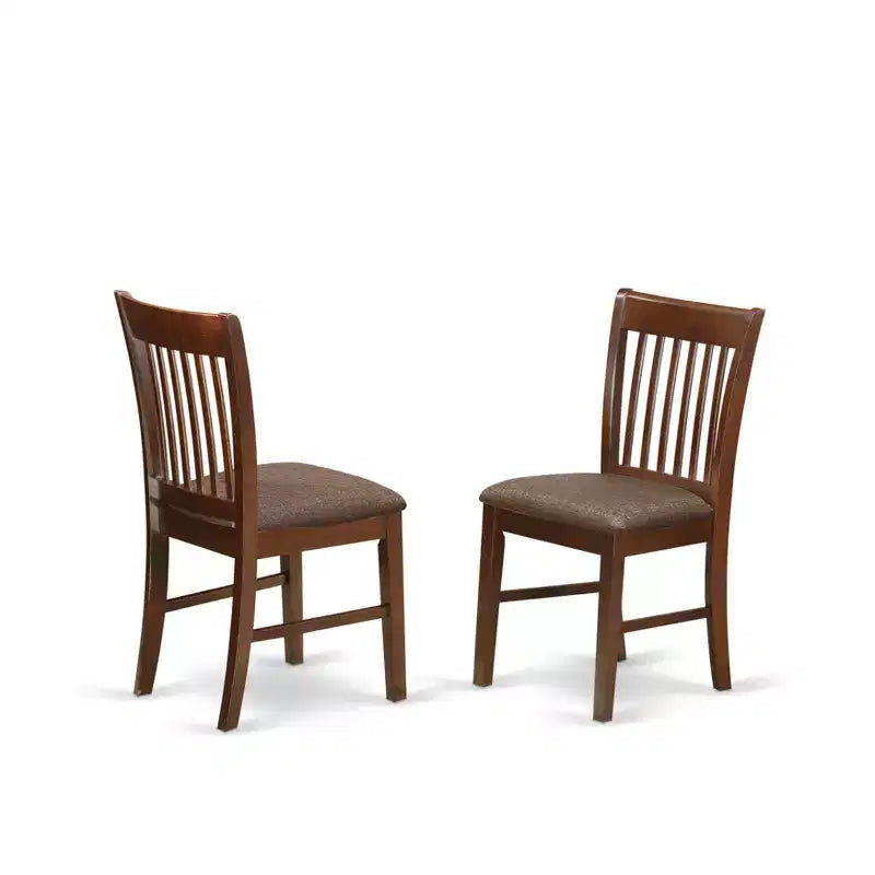 Sedia da pranzo imbottita con struttura in legno massiccio, set da 2