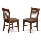 Sedia da pranzo imbottita con struttura in legno massiccio, set da 2