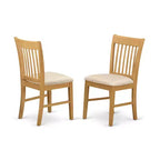 Sedia da pranzo imbottita con struttura in legno massiccio, set da 2