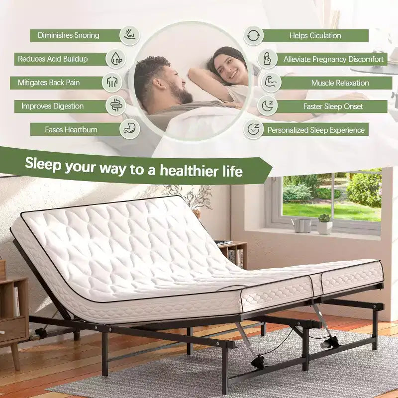 Base letto regolabile con base elettrica e telecomando cablato – King