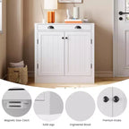 Credenza Bianca con Cassetto e Ripiano Regolabile