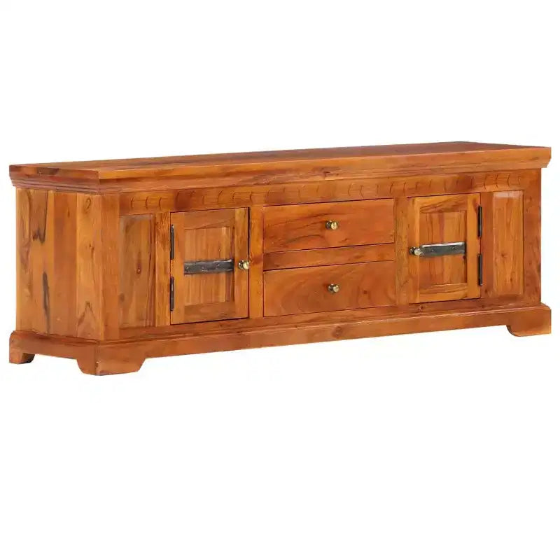Mobile TV in Legno Massello di Acacia con Cassetti e Ante