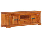 Mobile TV in Legno Massello di Acacia con Cassetti e Ante