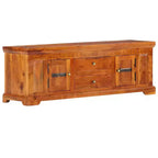Mobile TV in Legno Massello di Acacia con Cassetti e Ante