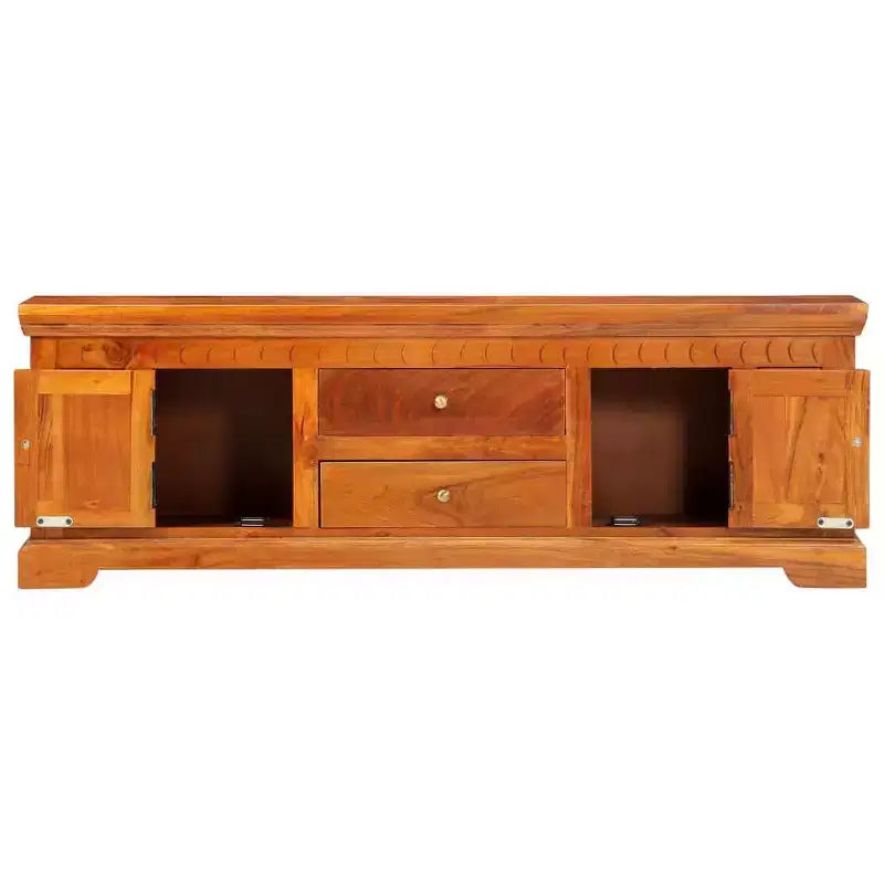 Mobile TV in Legno Massello di Acacia con Cassetti e Ante