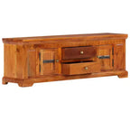 Mobile TV in Legno Massello di Acacia con Cassetti e Ante