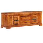 Mobile TV in Legno Massello di Acacia con Cassetti e Ante
