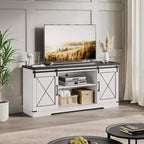 Mobile TV con ante scorrevoli stile fienile e ripiano regolabile