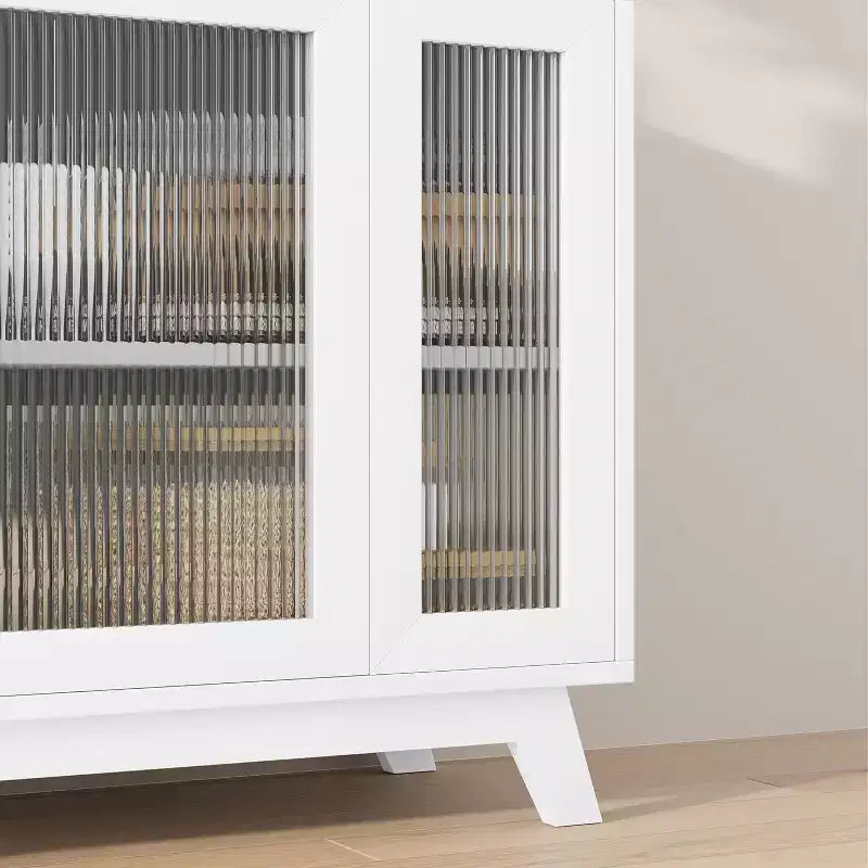 Mobile credenza a buffet da 36" con anta in vetro scanalato e ripiano regolabile