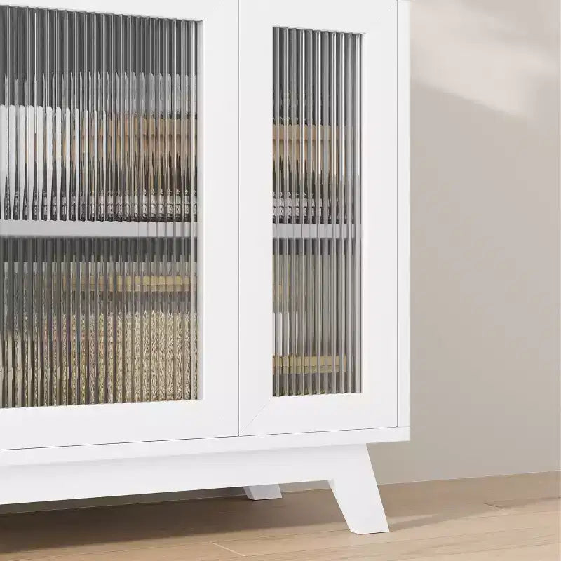 Mobile credenza a buffet da 36" con anta in vetro scanalato e ripiano regolabile