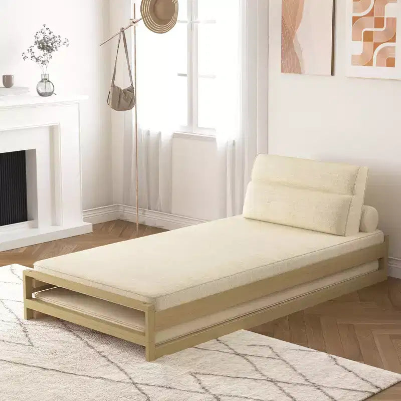 Divano Letto Moderno Convertibile da 82,67 Pollici con Struttura in Legno Massello e Fodere Rimovibili
