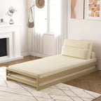 Divano Letto Moderno Convertibile da 82,67 Pollici con Struttura in Legno Massello e Fodere Rimovibili