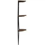 Mensola da Parete in Metallo a Diamante – 3 Livelli, 43,2 x 10,2 x 53,3 cm, Marrone e Nero