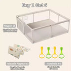 Box per bambini con tappetino – Box di sicurezza interno ed esterno da 150 x 180 cm per neonati e bambini piccoli