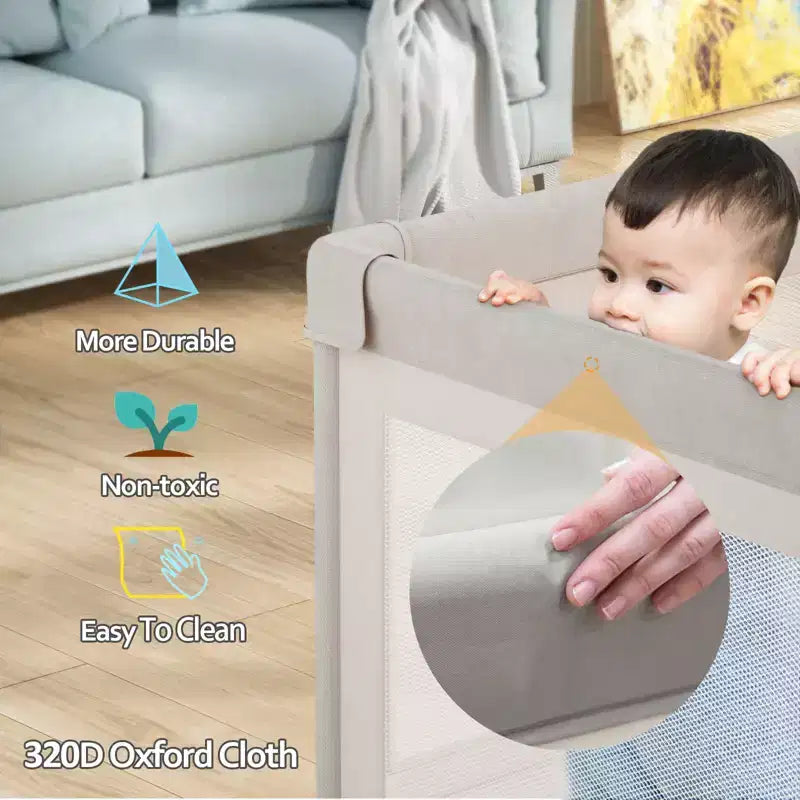 Box per bambini con tappetino – Box di sicurezza interno ed esterno da 150 x 180 cm per neonati e bambini piccoli