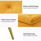 Panca contenitore con borchie decorative e seduta trapuntata a bottoni