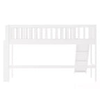 Letto a soppalco per bambini singolo/matrimoniale con scivolo, ringhiera di sicurezza e scaletta