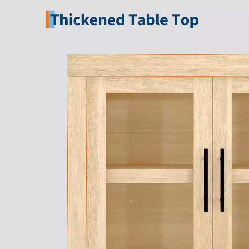 Mobile buffet credenza da 180 cm con 4 ante – Mobile contenitore moderno di metà secolo per soggiorno, cucina o ingresso