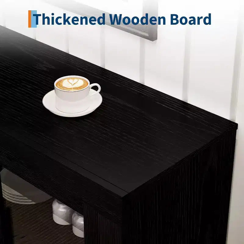 Mobile buffet credenza da 180 cm con 4 ante – Mobile contenitore moderno di metà secolo per soggiorno, cucina o ingresso