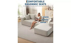 Divano sezionale modulare da 108" con chaise longue – Divano a L con divano letto convertibile, posti a sedere fino a 8