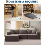 Divano sezionale modulare da 108" con chaise longue – Divano a L con divano letto convertibile, posti a sedere fino a 8