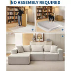 Divano sezionale modulare da 108" con chaise longue – Divano a L con divano letto convertibile, posti a sedere fino a 8