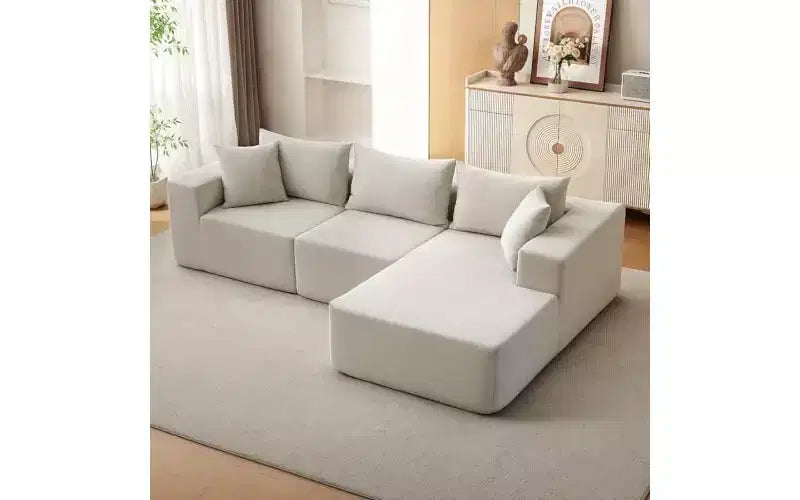 Divano sezionale modulare da 108" con chaise longue – Divano a L con divano letto convertibile, posti a sedere fino a 8