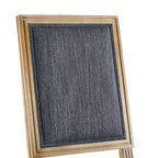 Set di 2 sedie da pranzo imbottite in legno di gomma stile francese - Blu grigio