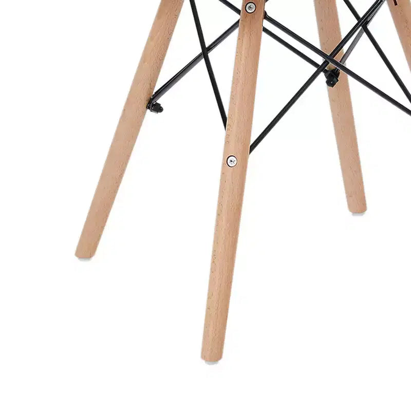 Set di 2 sedie da pranzo senza braccioli con gambe in legno – Nere