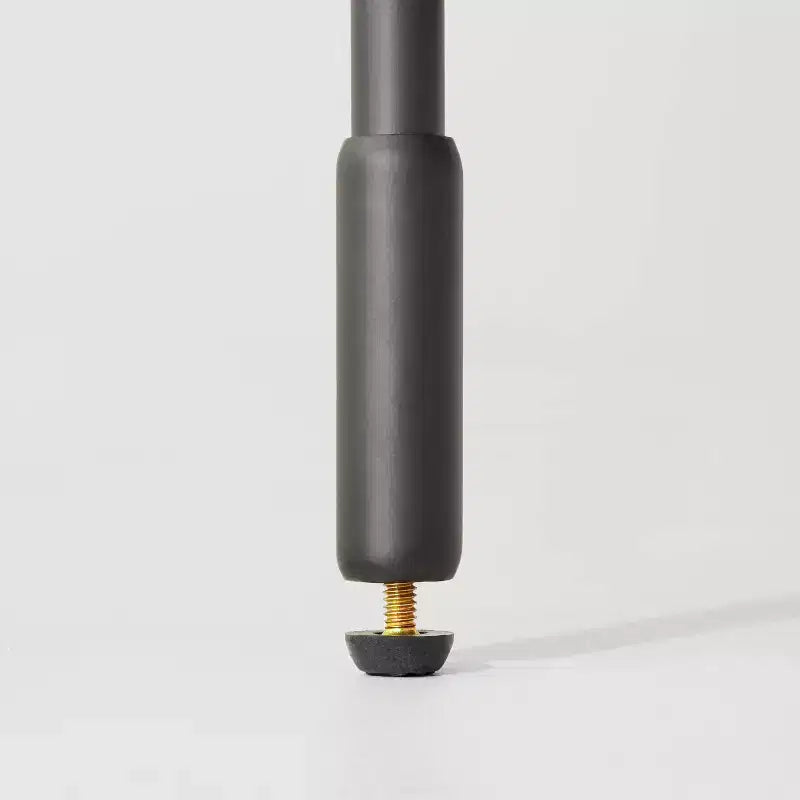 Tavolino d'appoggio rotondo in legno e metallo - nero