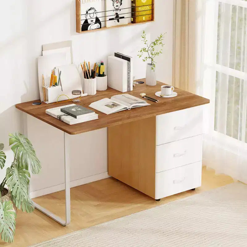 Piano d'Appoggio per Scrivania in Legno per Telai di Scrivanie Standard e Regolabili in Altezza – Noce