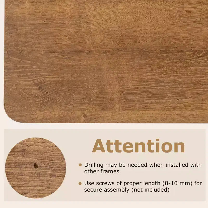 Piano d'Appoggio per Scrivania in Legno per Telai di Scrivanie Standard e Regolabili in Altezza – Noce