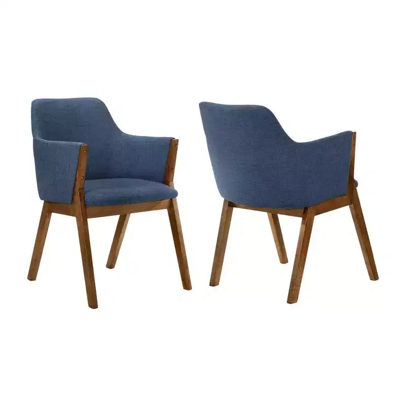 Set di 2 sedie da pranzo imbottite con braccioli
