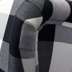 Poltrona Reclinabile Manuale con Rivestimento in Poliestere e Struttura in Legno