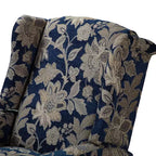 Poltrona Reclinabile Manuale con Rivestimento in Poliestere e Struttura in Legno