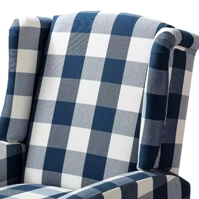 Poltrona Reclinabile Manuale con Rivestimento in Poliestere e Struttura in Legno