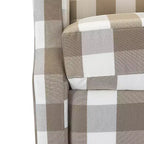 Poltrona Reclinabile Manuale con Rivestimento in Poliestere e Struttura in Legno