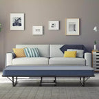 Letto pieghevole con materasso in memory foam – Brandina portatile per ospiti, Blu navy