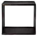 Tavolino Industriale in Metallo con Vano Aperto – Nero, 50,8 x 30,5 cm